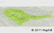 Physical Panoramic Map of Curuguaty, lighten, semi-desaturated