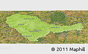 Physical Panoramic Map of Curuguaty, satellite outside
