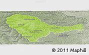Physical Panoramic Map of Curuguaty, semi-desaturated