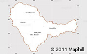Classic Style Simple Map of Curuguaty, cropped outside