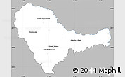 Gray Simple Map of Curuguaty, single color outside