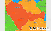 Political Simple Map of Curuguaty