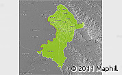 Physical 3D Map of Central, desaturated