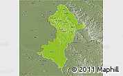 Physical 3D Map of Central, semi-desaturated