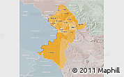 Political Shades 3D Map of Central, lighten, semi-desaturated
