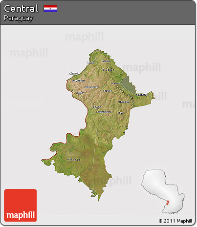 Satellite 3D Map of Central, cropped outside