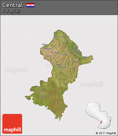 Satellite 3D Map of Central, cropped outside