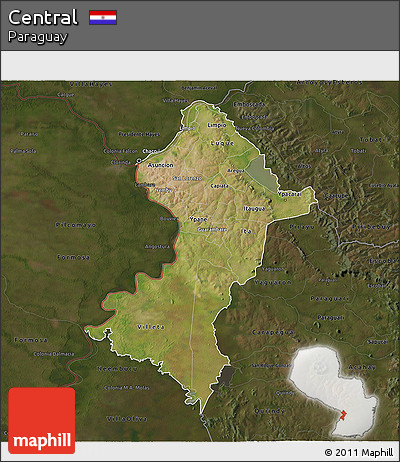 Satellite 3D Map of Central, darken