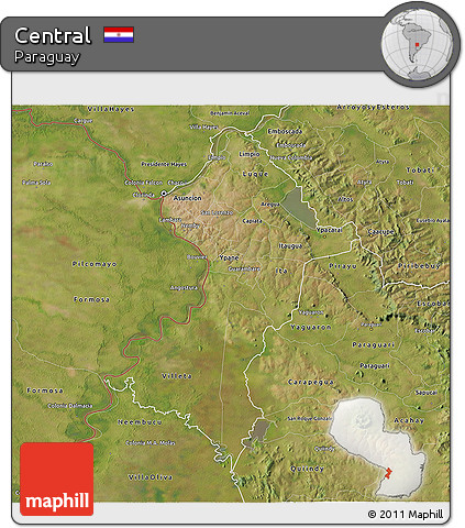 Satellite 3D Map of Central
