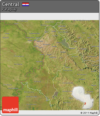 Satellite 3D Map of Central