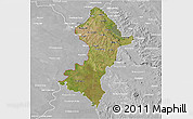 Satellite 3D Map of Central, lighten, desaturated