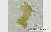 Satellite 3D Map of Central, lighten, semi-desaturated