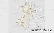 Shaded Relief 3D Map of Central, lighten, desaturated