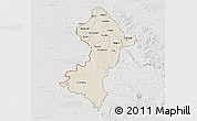 Shaded Relief 3D Map of Central, lighten, semi-desaturated