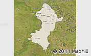 Shaded Relief 3D Map of Central, satellite outside