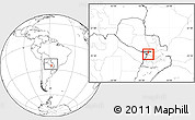 Blank Location Map of Aregua, within the entire country