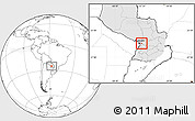 Blank Location Map of Aregua, highlighted country