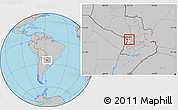 Gray Location Map of Aregua, highlighted parent region
