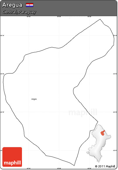 Blank Simple Map of Aregua, cropped outside