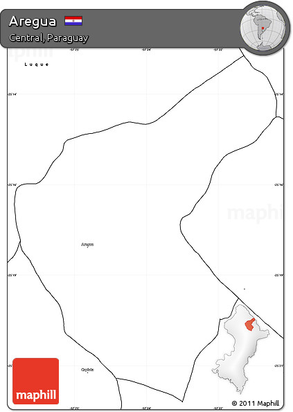 Blank Simple Map of Aregua