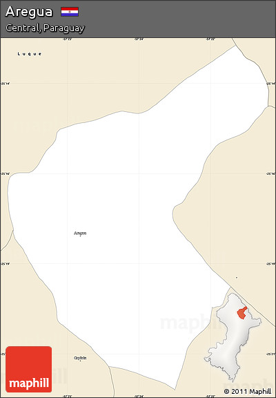 Classic Style Simple Map of Aregua