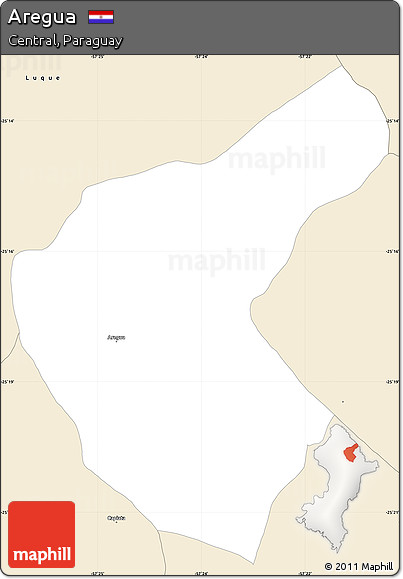 Classic Style Simple Map of Aregua