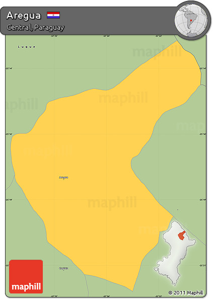 Savanna Style Simple Map of Aregua