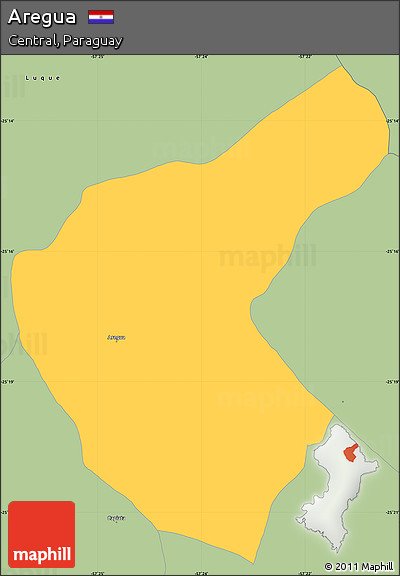 Savanna Style Simple Map of Aregua