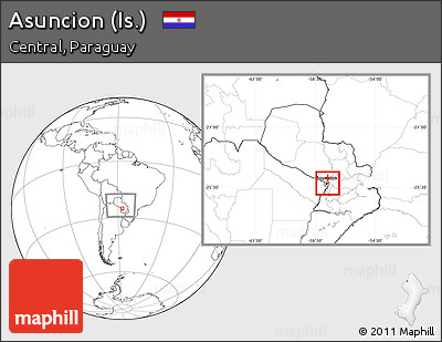 Blank Location Map of Asuncion (Is.), within the entire country