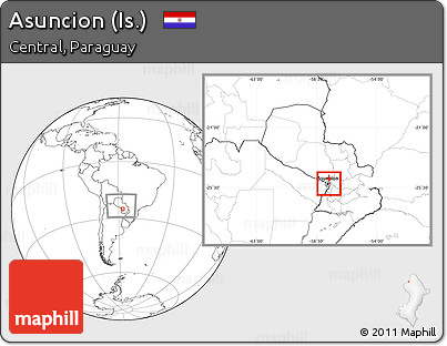 Blank Location Map of Asuncion (Is.), within the entire country