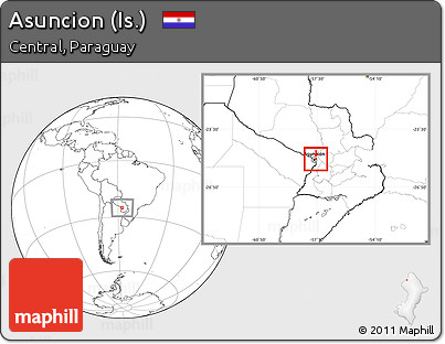 Blank Location Map of Asuncion (Is.)