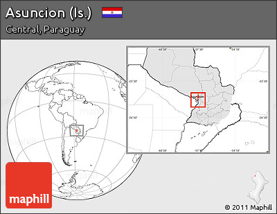 Blank Location Map of Asuncion (Is.), highlighted country