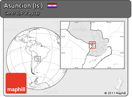 Blank Location Map of Asuncion (Is.), highlighted country