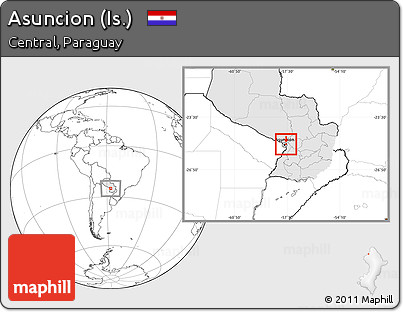 Blank Location Map of Asuncion (Is.), highlighted country