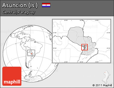 Blank Location Map of Asuncion (Is.), highlighted country, highlighted parent region, within the entire country
