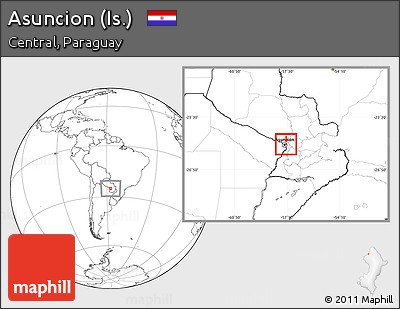 Blank Location Map of Asuncion (Is.), highlighted parent region