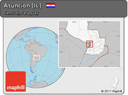 Gray Location Map of Asuncion (Is.), highlighted country, highlighted parent region