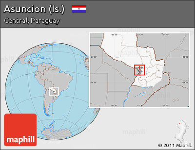 Gray Location Map of Asuncion (Is.), highlighted country, highlighted parent region