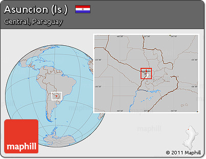Gray Location Map of Asuncion (Is.), highlighted parent region