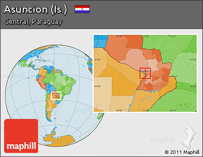 Political Location Map of Asuncion (Is.)