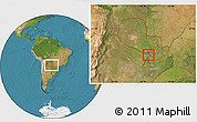 Satellite Location Map of Asuncion (Is.), within the entire country