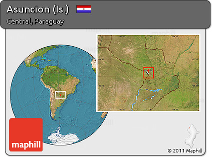 Satellite Location Map of Asuncion (Is.)
