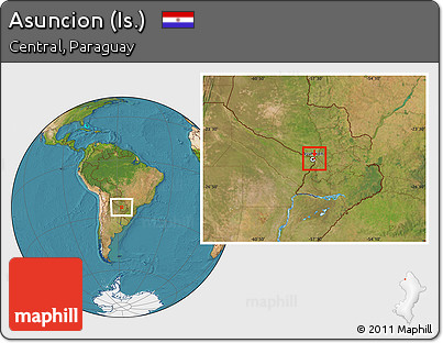 Satellite Location Map of Asuncion (Is.)