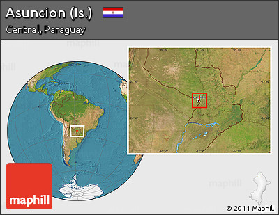 Satellite Location Map of Asuncion (Is.)