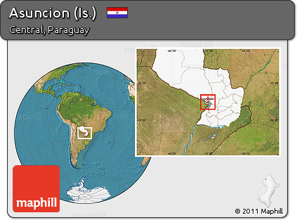 Satellite Location Map of Asuncion (Is.), highlighted country, highlighted parent region