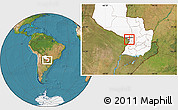 Satellite Location Map of Asuncion (Is.), highlighted country