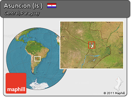 Satellite Location Map of Asuncion (Is.), highlighted parent region