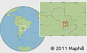 Savanna Style Location Map of Asuncion (Is.), within the entire country