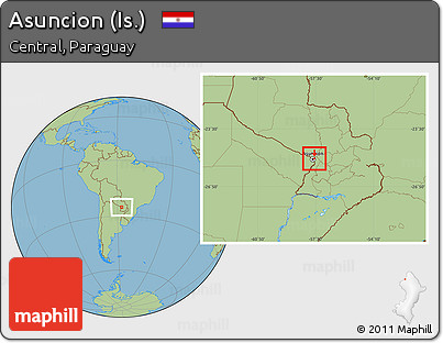 Savanna Style Location Map of Asuncion (Is.)