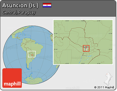 Savanna Style Location Map of Asuncion (Is.), highlighted parent region, within the entire country
